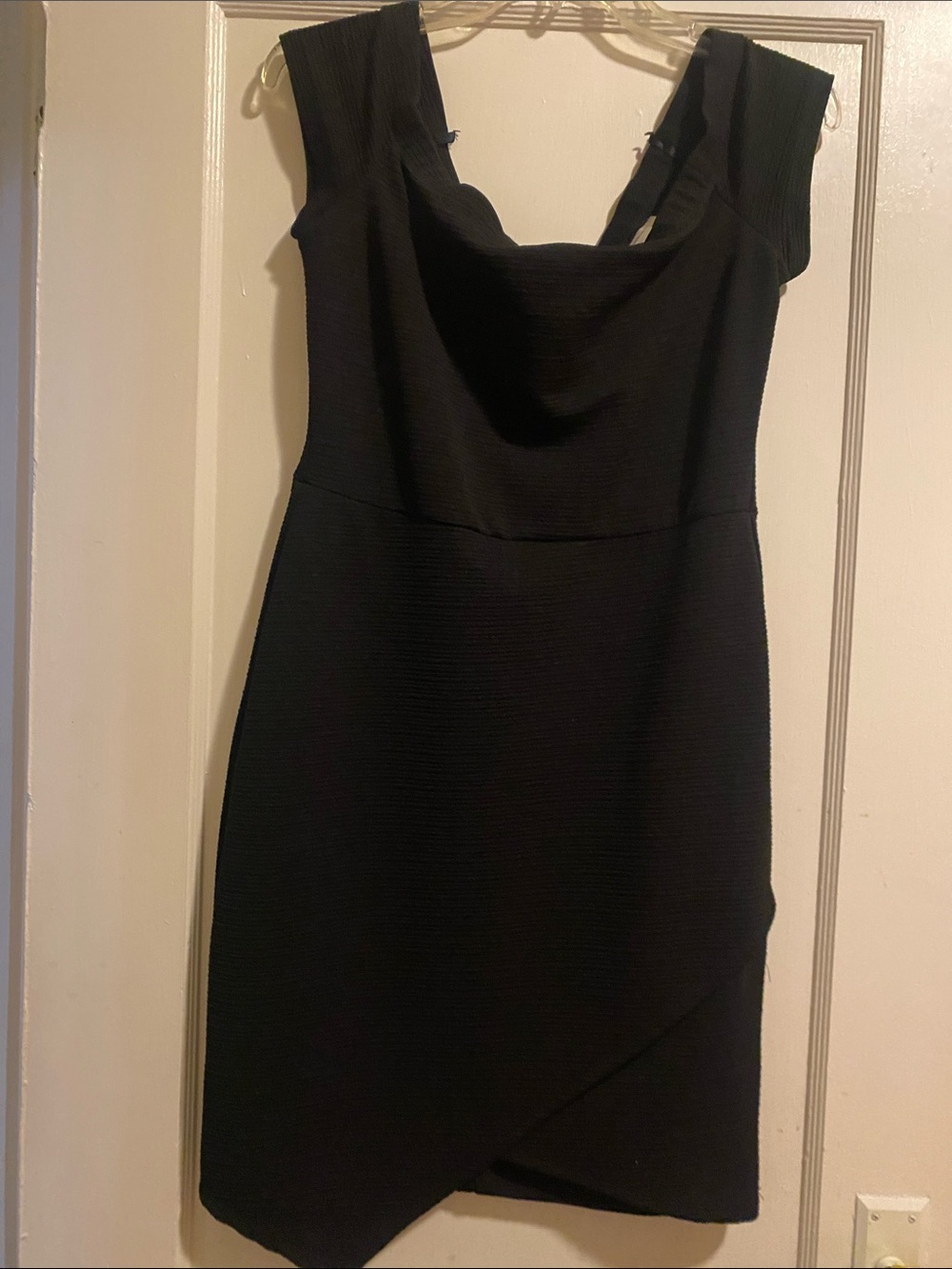 & Other Stories Black Cowl Neck Mini Dress
